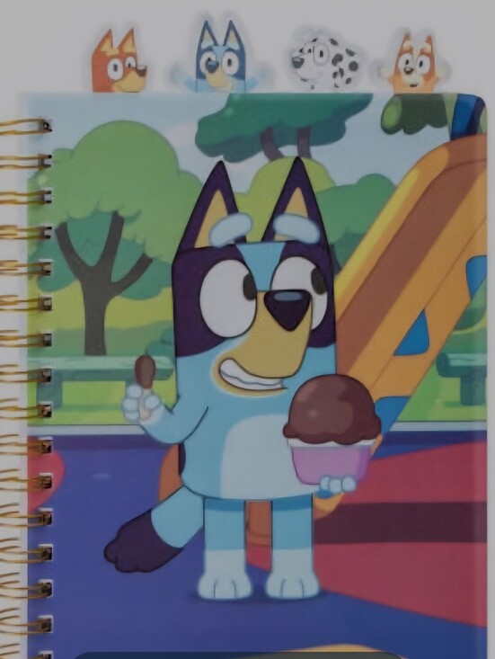 Bluey Other - Blue Cartoon Spiral Notebook - Light Blue Character Journal